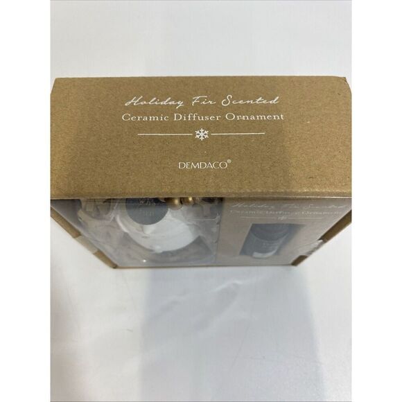 Demdaco Ceramic Diffuser Snowman Aromatherapy Ornament & Douglas Fir Oil - Picture 2 of 6